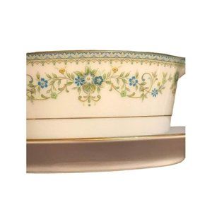 Noritake Spring Meadow Gravy Boat w/Attached Underplate